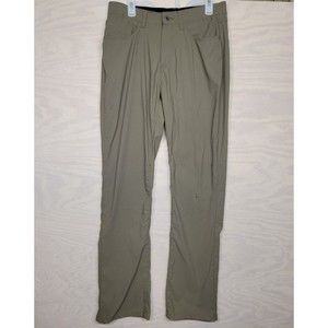 Eddie Bauer Men's Size 34 X 34 Hiking Pants Nylon Stretch Zip Pocket Green